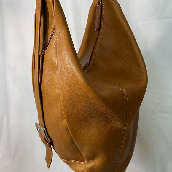 Tignanello Caramel Leather Hobo Bag - Picture 3 of 10